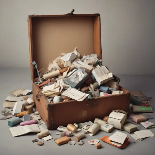 Image of a time capsule containing outdated items, emphasizing the importance of managing obsolete inventory for inventory management and financial performance