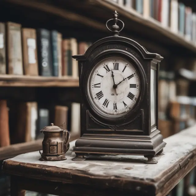 Image of a weathered clock with frozen hands on an inventory shelf, representing obsolete inventory