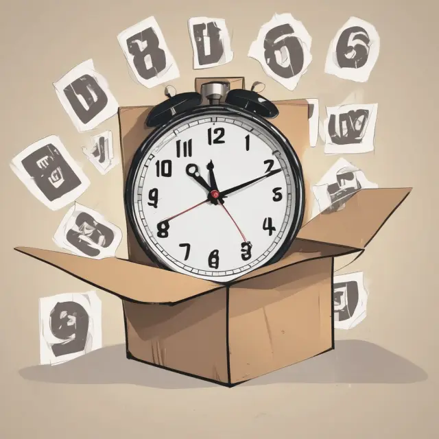A clock with ticking hands over an expired product box illustrating the importance and urgency of managing obsolete inventory in finance.