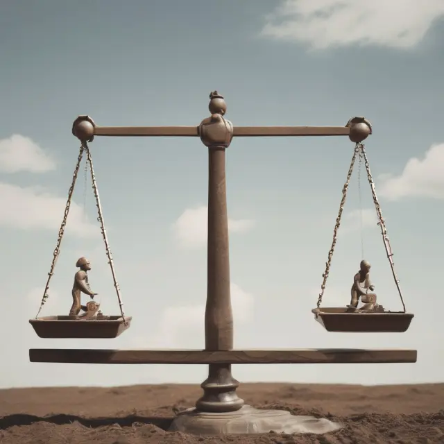 An image of a seesaw featuring the OCC on one side, balanced by a scale symbolizing investor interests, with critics represented as weights on the other end.