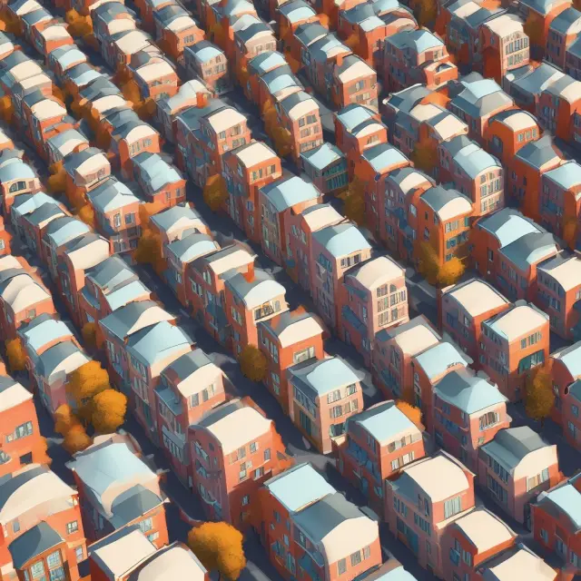 Scales showing a tilt towards filled apartments and hotel rooms, representing high occupancy rates in real estate and hospitality industries.