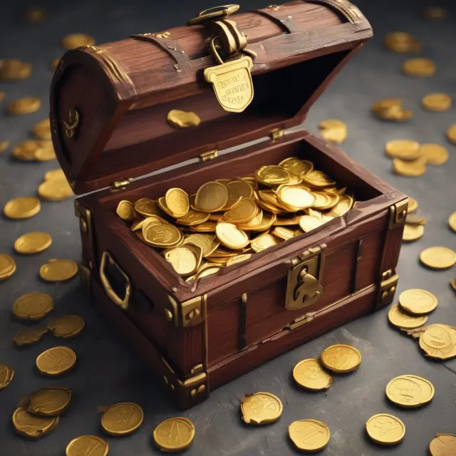 Golden keys unlocking a treasure chest, symbolizing the importance of hotel occupancy rates in evaluating property investments