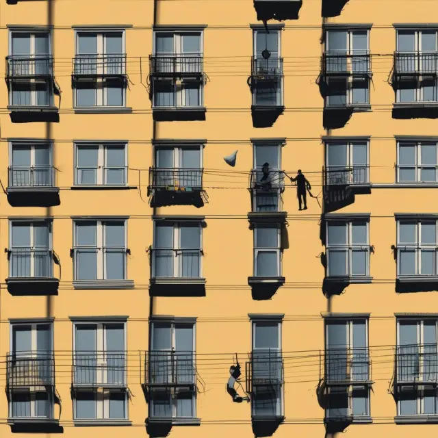 An image of a juggler skillfully managing various tenants and risks while balancing on a wire representing occupancy rates in commercial real estate