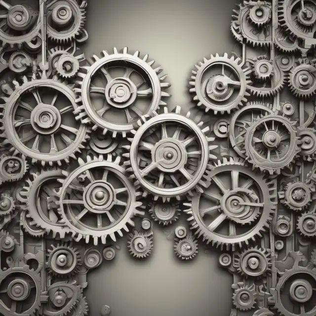Visualization of industries embracing occurrence policies symbolized by gears transforming into time capsules