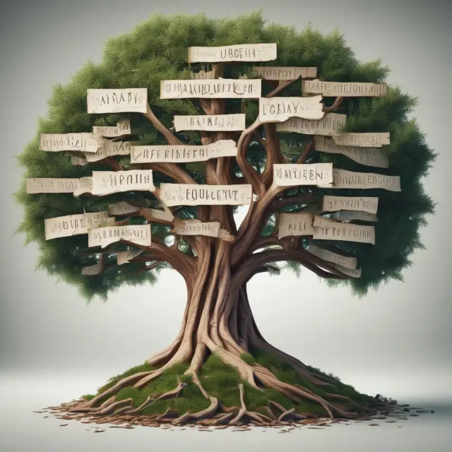 A sturdy tree filled with leaves shaped like FAQs symbolizing the importance and long-lasting nature of understanding occurrence policies.