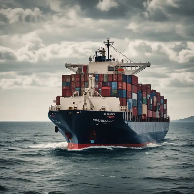 A sailor skillfully guiding an ocean bill of lading through the turbulent waters of international regulations and compliance.