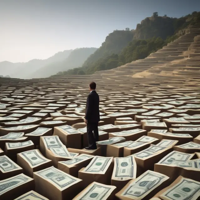 An investor navigates a maze, encountering yearly cash flows and calculating Operating Cash Flow Demand to reach their desired goal.