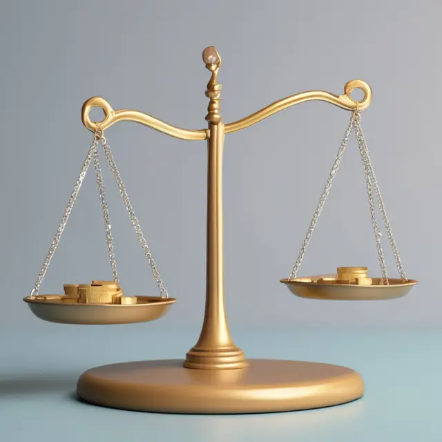 Image of two scales balanced with gold coins representing Operating Cash Flow Demand (OCFD) and silver coins for Free Cash Flow (FCF), emphasizing the interplay between these financial concepts.