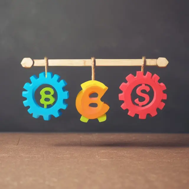 Equity and debt gears balanced on a cash flow seesaw, illustrating how capital structure influences operating cash flow ratio