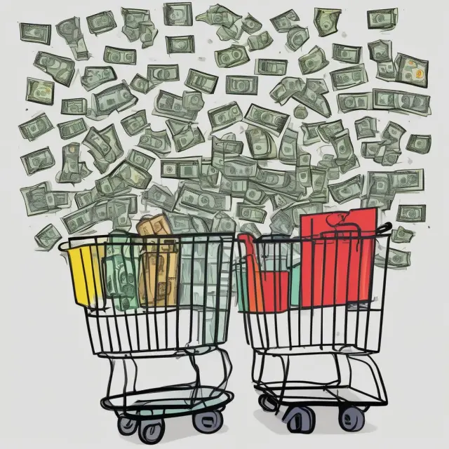 Waterfall visualization of operating cash flows for Walmart and Target revealing their ability to meet current liabilities
