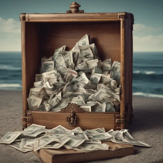 A company sailing a ship through financial waters, encountering treasure chests of odd lots
