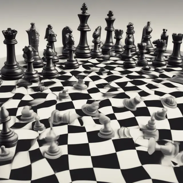 An image of a chessboard with players representing odd lot traders making their moves against each other, illustrating the market implications of the Odd Lot Theory