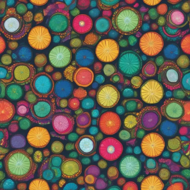 A vibrant kaleidoscope showcasing various investment funds; Fidelity International