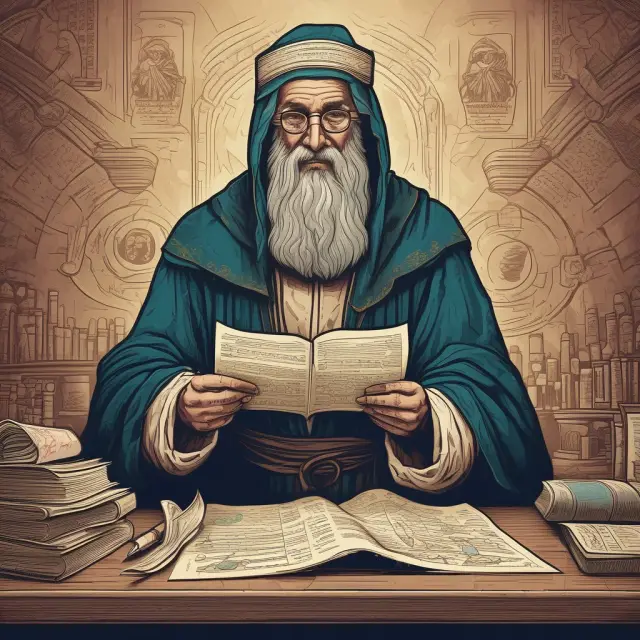 An ancient librarian examining OEX and VIX index symbols in a dusty library, representing the importance of understanding these indices for institutional investors.