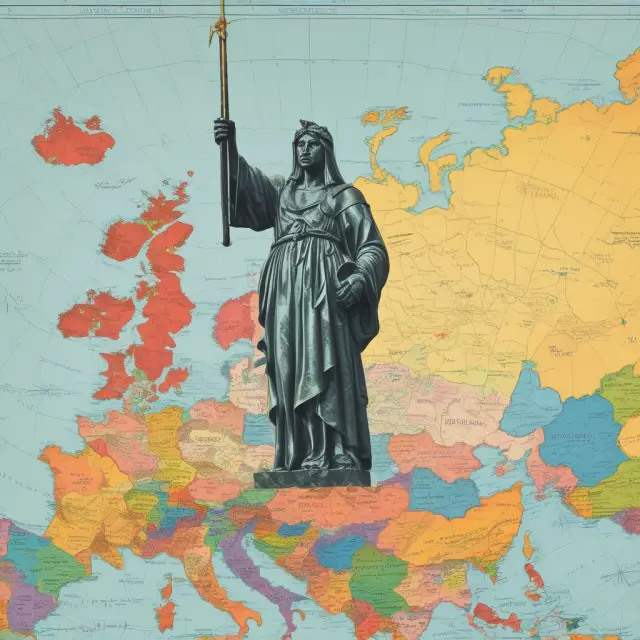 A symbolic representation of the Office of Foreign Assets Control (OFAC) protecting global finance by implementing sanctions against Russia