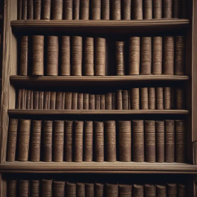 Ancient books symbolizing off-the-run treasuries on a library shelf, representing market history and valuable insights.