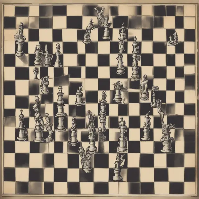 Two knight pieces representing On-The-Run and Off-The-Run Treasuries on a chessboard, symbolizing their distinct yield spreads in the fixed income market