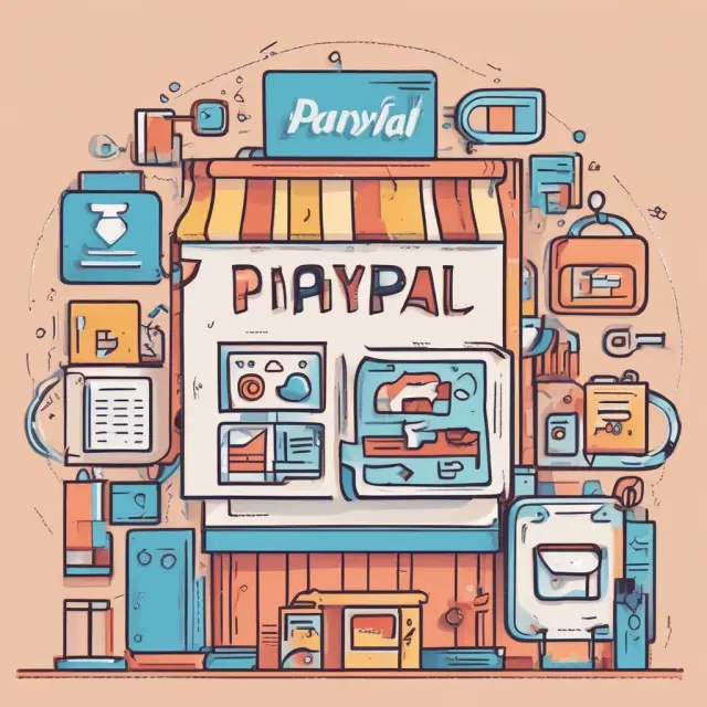 Scene depicting various methods for off-chain cryptocurrency transactions: private key exchange, third-party escrows, PayPal, and coupons
