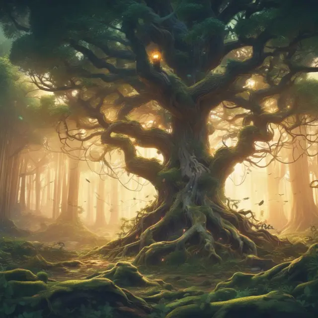 An illustration of off-chain transactions represented by intertwining roots, providing security and scalability within the blockchain ecosystem