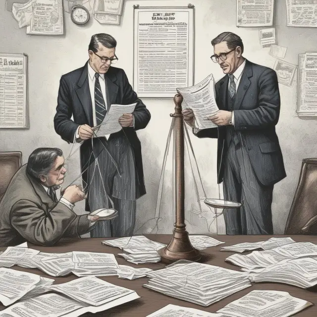 IRS officials meticulously examining taxpayer documents to determine offer acceptance, symbolizing the importance of providing accurate financial information