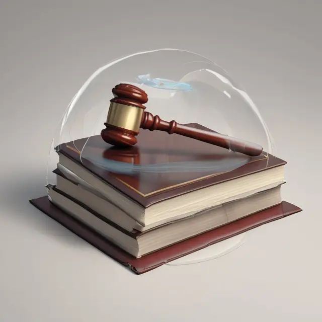 Gavel strikes a legal book to reveal an offering circular, symbolizing transparency and truth in investment information.