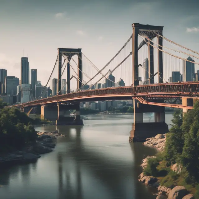 An image of a bridge connecting a thriving city to a struggling one, with Offering Memorandums acting as the foundation