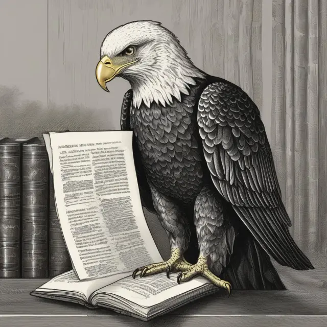 Legal eagle carefully reviews an offering memorandum for investment decisions