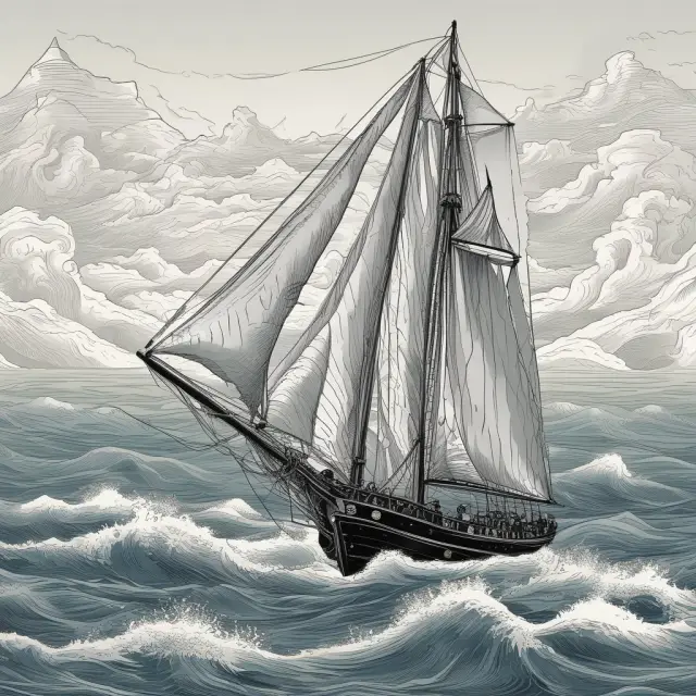An OSFI ship braving waves symbolizing cybersecurity threats, digitalization, IFRS 9, climate risk, and consolidation