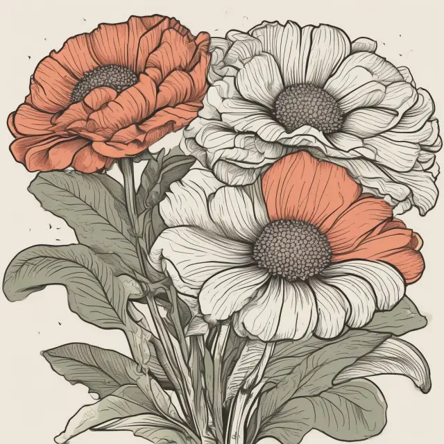 A field of flowers springing up amidst old labor contract documents, symbolizing the progress and impact of historical official strikes in the United States.