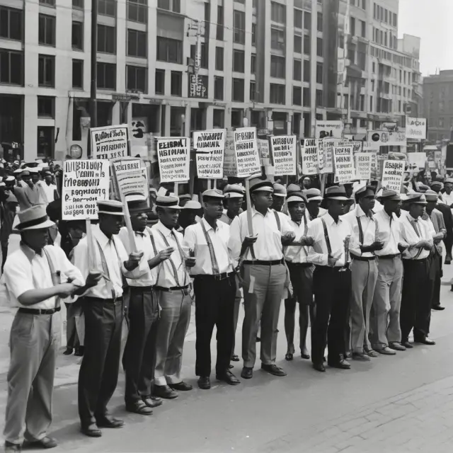 Workers uniting in a human chain for official strikes, representing union solidarity and legal protection