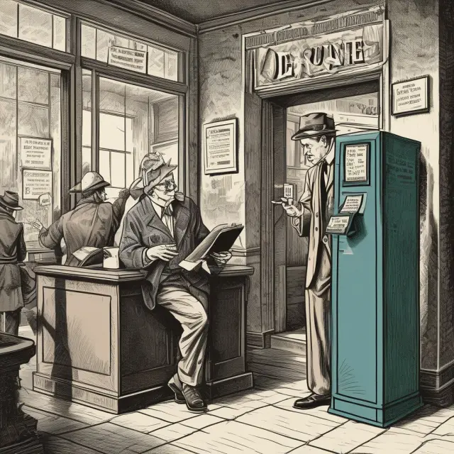 An image of a snail mailman delivering a letter, representing the delay in processing an offline debit card transaction