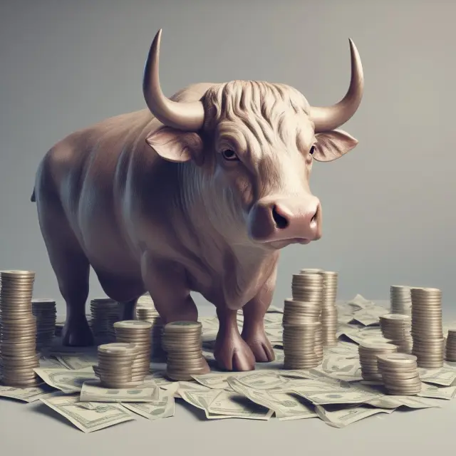 Image of an offset bull with multiple savings accounts attached, reducing its mortgage interest payments