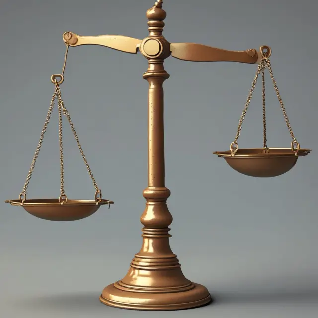 Scale with balanced weights depicting an executed offsetting transaction