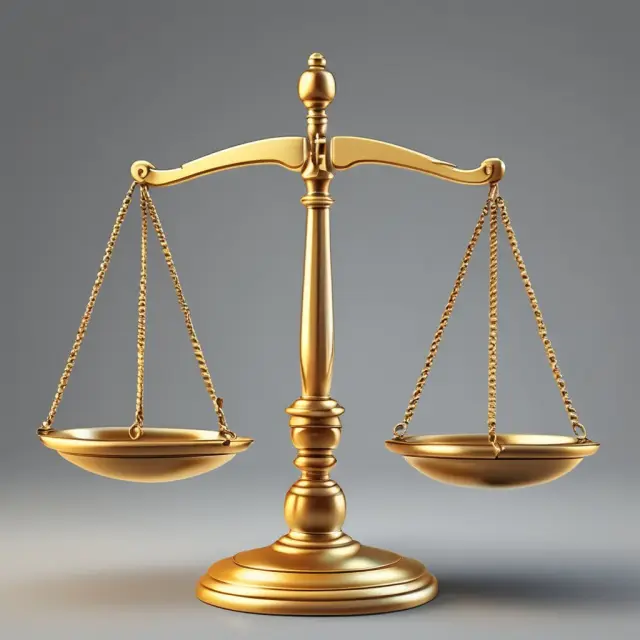Scales with golden coins representing financial securities; one pan holds offsetting transactions, the other hedging strategies to maintain portfolio balance
