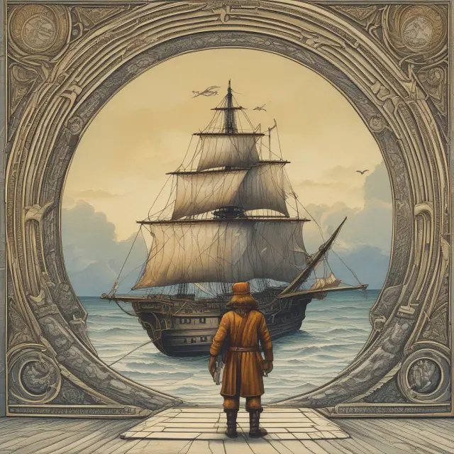A gold compass navigates an intricate maze, symbolizing the journey of investors in offshore banking units