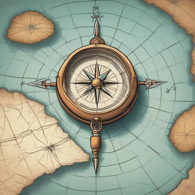 Compass indicating setting up an offshore company or account on exotic islands for expansion and tax savings