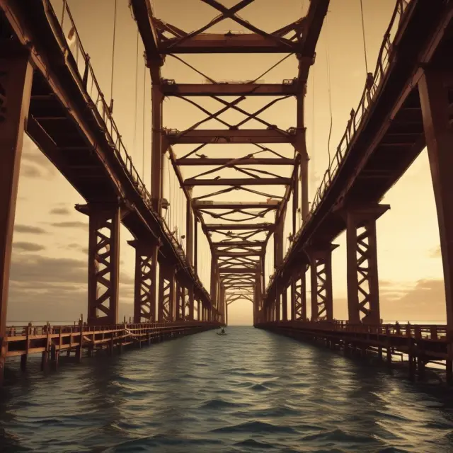 An image of a golden bridge symbolizing the convenience and accessibility of Oil ETFs for individual investors in the oil market