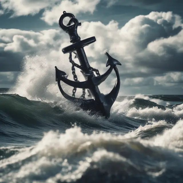 Researcher aboard a ship amidst turbulent oil waves, emphasizing the need for thorough investigation in oil ETFs.