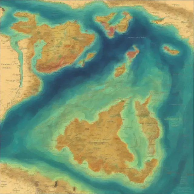 Imagery of an ancient seabed transforming over millions of years into a thriving oil field, symbolizing the geological processes behind petroleum formation