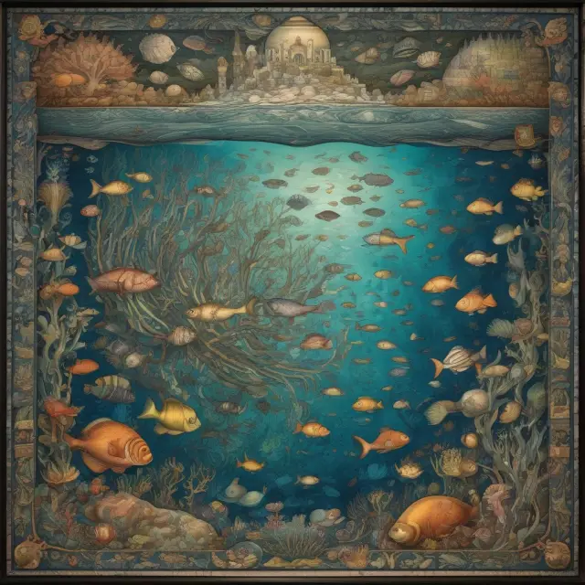 Marine life forms creating a future oil reservoir under ocean floor