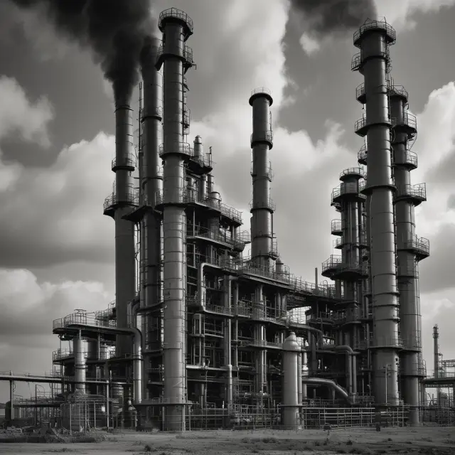 An explosion-proof oil refinery with advanced safety features to prevent catastrophic incidents