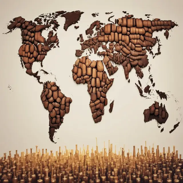Image showing a vivid, abstract representation of the globe formed by interconnected oil barrels, symbolizing the largest oil reserving countries