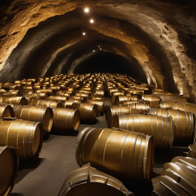 Caverns housing golden oil barrels, representing the U.S Strategic Petroleum Reserve as a national security asset