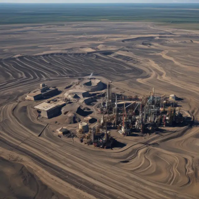 An image depicting the progression from early surface mining techniques to modern in-situ methods for oil sands extraction