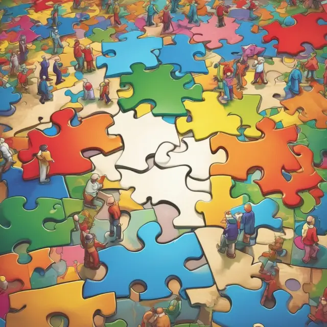 An image of interconnected puzzle pieces symbolizing firms in an oligopoly collaborating to create a vibrant and innovative ecosystem