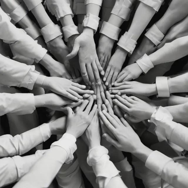 A hand representing an industry ombudsman shielding key sectors like telecommunications, insurance, energy, and finance
