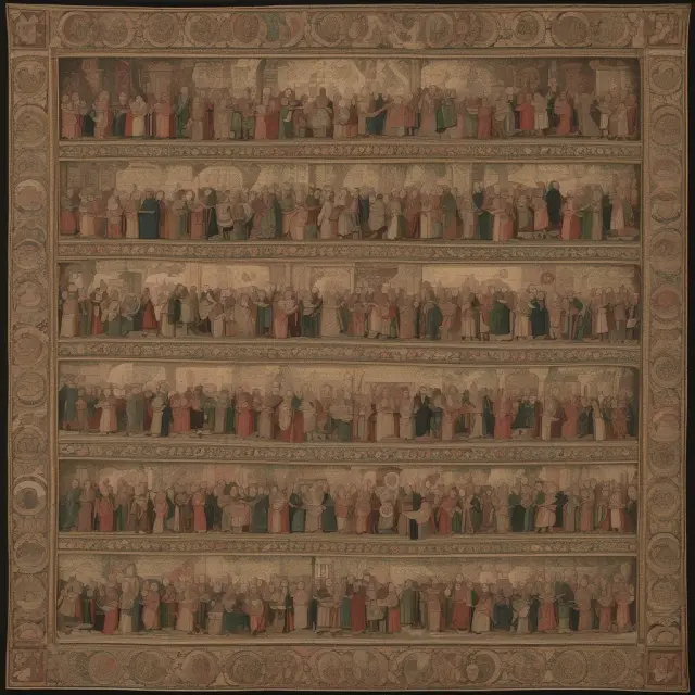 Artwork depicting investors