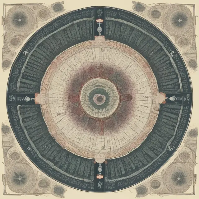 A kaleidoscope filled with various securities types (equities, bonds, currencies) and execution strategies (market sweeps, limit orders) spinning around an Order Management System