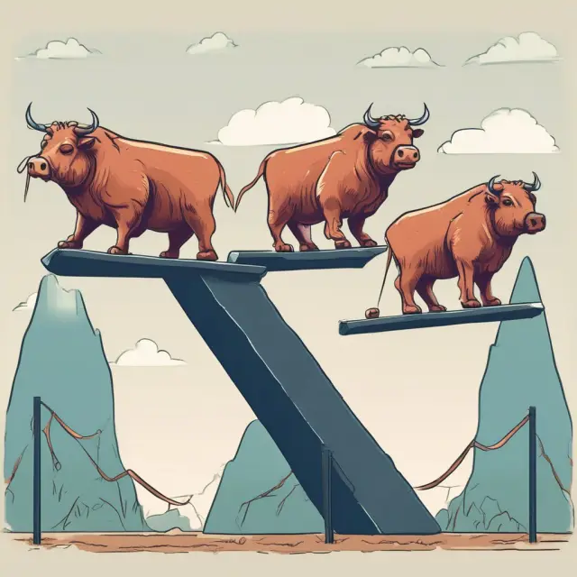 Image: Institutions and retail investors as human figures on a seesaw, representing their respective buying volumes through On-Balance Volume (OBV)