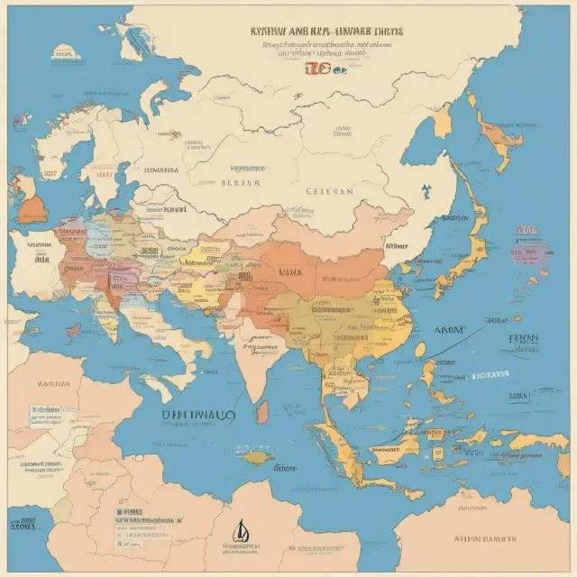 An image of a two-edged sword representing the ambitious One Belt One Road project, encircled by clouds symbolizing criticisms and controversies.